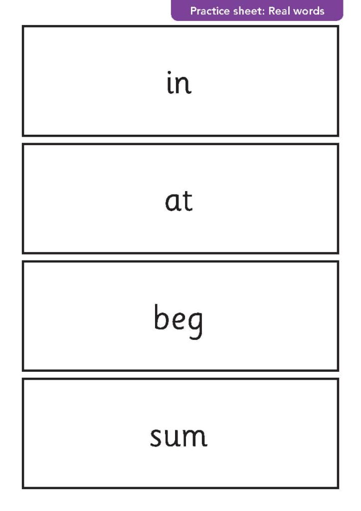 2013 KS1 Phonics Practice sheet