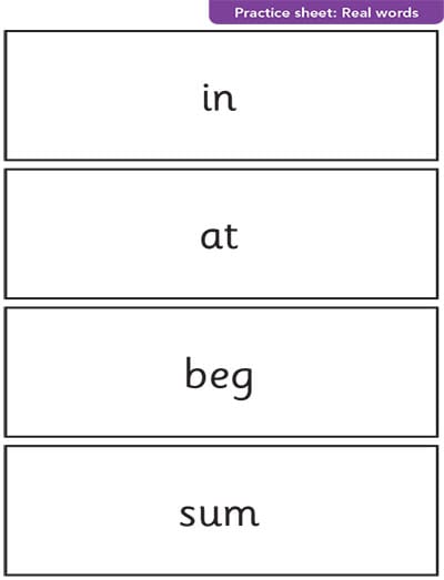 2014 KS1 Phonics Practice sheet